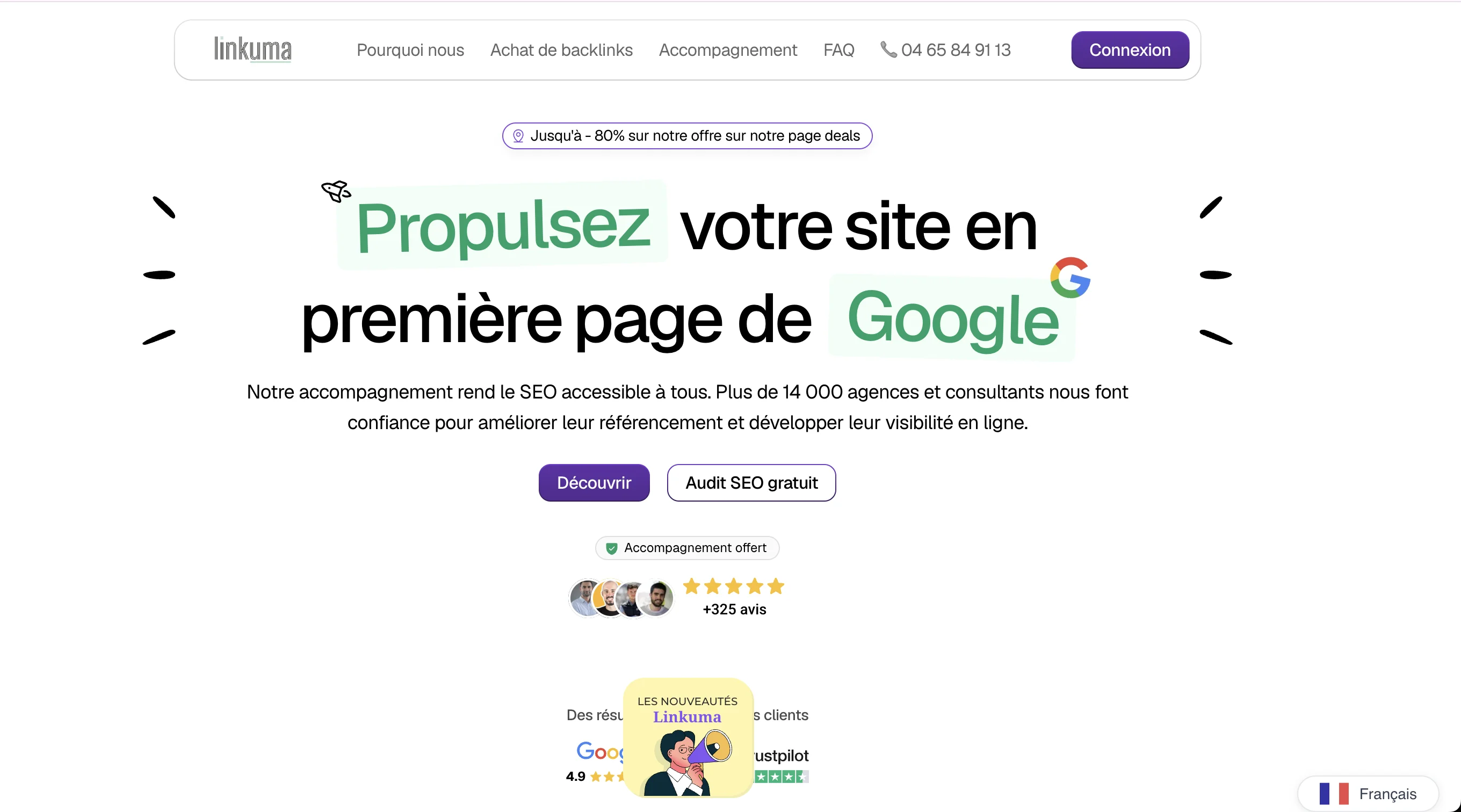 Avis Linkuma 2026 — plateforme netlinking française dès 7 €